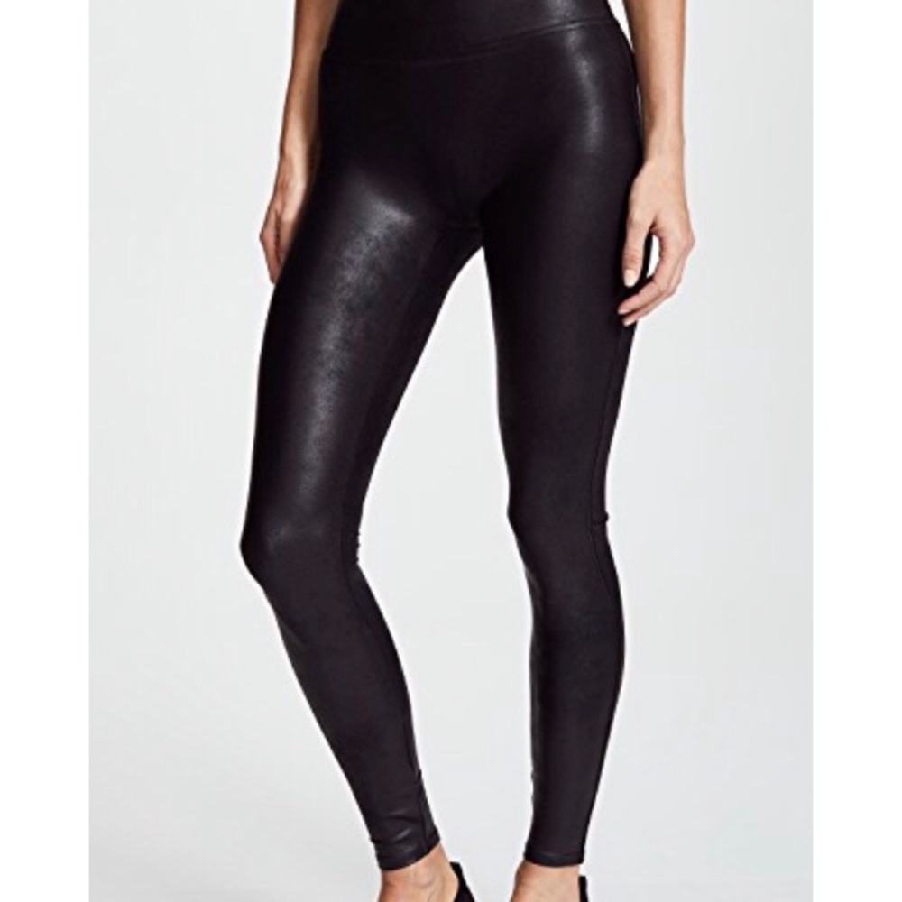 Black Spanx Faux Leather Leggings - Small - NWT